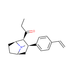 C=Cc1ccc([C@H]2C[C@H]3CC[C@@H]([C@H]2C(=O)CC)N3C)cc1 ZINC000036270926