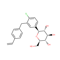 C=Cc1ccc(Cc2cc([C@@H]3O[C@H](CO)[C@@H](O)[C@H](O)[C@H]3O)ccc2Cl)cc1 ZINC000072178255