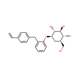 C=Cc1ccc(Cc2ccccc2O[C@@H]2C[C@H](CO)[C@@H](O)[C@H](O)[C@H]2O)cc1 ZINC000035792172