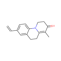 C=Cc1ccc2c(c1)CCC1=C(C)C(=O)CCN12 ZINC000013580710