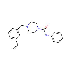 C=Cc1cccc(CN2CCN(C(=O)Nc3ccccc3)CC2)c1 ZINC000035995374