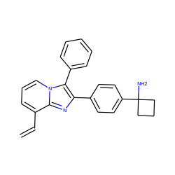 C=Cc1cccn2c(-c3ccccc3)c(-c3ccc(C4(N)CCC4)cc3)nc12 ZINC000224252015