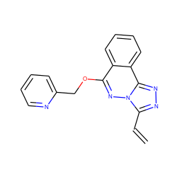 C=Cc1nnc2c3ccccc3c(OCc3ccccn3)nn12 ZINC000013560006