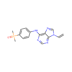 C=Cn1cnc2c(Nc3ccc(P(C)(C)=O)cc3)ncnc21 ZINC000084704453