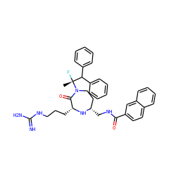 C[C@@](F)(C(c1ccccc1)c1ccccc1)N1CC[C@H](CNC(=O)c2ccc3ccccc3c2)N[C@H](CCCNC(=N)N)C1=O ZINC001772629666