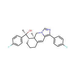 C[C@@](O)(c1ccc(F)cc1)[C@H]1CCCC2=Cc3c(-c4ccc(F)cc4)ncn3C[C@@]21C ZINC000045288946