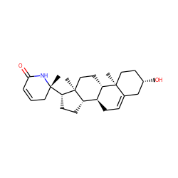 C[C@@]1([C@H]2CC[C@H]3[C@@H]4CC=C5C[C@@H](O)CC[C@]5(C)[C@H]4CC[C@@]32C)CC=CC(=O)N1 ZINC000064361274