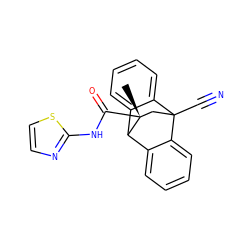 C[C@@]1(C(=O)Nc2nccs2)CC2(C#N)c3ccccc3C1c1ccccc12 ZINC000040403070