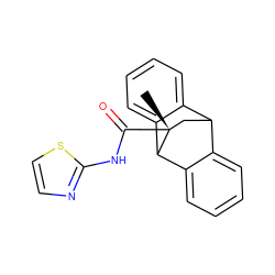 C[C@@]1(C(=O)Nc2nccs2)CC2c3ccccc3C1c1ccccc12 ZINC000000036779