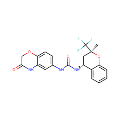 C[C@@]1(C(F)(F)F)C[C@@H](NC(=O)Nc2ccc3c(c2)NC(=O)CO3)c2ccccc2O1 ZINC000143583960