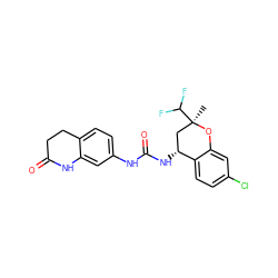 C[C@@]1(C(F)F)C[C@@H](NC(=O)Nc2ccc3c(c2)NC(=O)CC3)c2ccc(Cl)cc2O1 ZINC000143491032