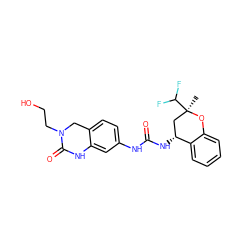 C[C@@]1(C(F)F)C[C@@H](NC(=O)Nc2ccc3c(c2)NC(=O)N(CCO)C3)c2ccccc2O1 ZINC000143511218