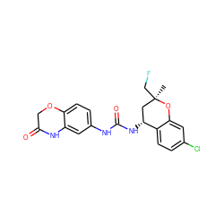 C[C@@]1(CF)C[C@@H](NC(=O)Nc2ccc3c(c2)NC(=O)CO3)c2ccc(Cl)cc2O1 ZINC000143317670