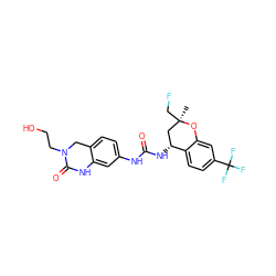 C[C@@]1(CF)C[C@@H](NC(=O)Nc2ccc3c(c2)NC(=O)N(CCO)C3)c2ccc(C(F)(F)F)cc2O1 ZINC000144329590