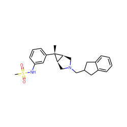 C[C@@]1(c2cccc(NS(C)(=O)=O)c2)[C@H]2CN(CC3Cc4ccccc4C3)C[C@H]21 ZINC000101473507