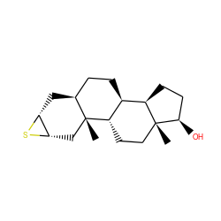 C[C@@]12C[C@@H]3S[C@@H]3C[C@H]1CC[C@@H]1[C@@H]2CC[C@@]2(C)[C@H](O)CC[C@H]12 ZINC000007997749