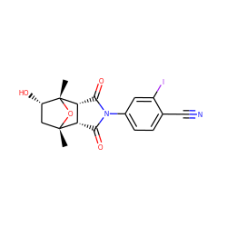 C[C@@]12C[C@H](O)[C@@](C)(O1)[C@@H]1C(=O)N(c3ccc(C#N)c(I)c3)C(=O)[C@@H]12 ZINC000029127497