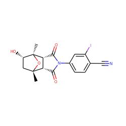 C[C@@]12C[C@H](O)[C@](C)(O1)[C@@H]1C(=O)N(c3ccc(C#N)c(I)c3)C(=O)[C@@H]12 ZINC000101136734