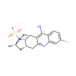 C[C@@]12C[C@H]3Cc4nc5cc(Cl)ccc5c(N)c4[C@@H](C1)[C@H]3N2S(C)(=O)=O ZINC000058565957