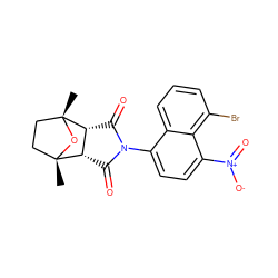 C[C@@]12CC[C@@](C)(O1)[C@@H]1C(=O)N(c3ccc([N+](=O)[O-])c4c(Br)cccc34)C(=O)[C@@H]12 ZINC000029127542