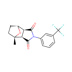 C[C@@]12CC[C@@H](O1)[C@H]1C(=O)N(c3cccc(C(F)(F)F)c3)C(=O)[C@H]12 ZINC000029126972