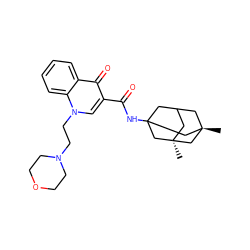 C[C@@]12CC3CC(NC(=O)c4cn(CCN5CCOCC5)c5ccccc5c4=O)(C1)C[C@](C)(C3)C2 ZINC000028864389