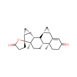 C[C@@]12CCC(=O)C=C1[C@H]1C[C@H]1[C@H]1[C@H]2CC[C@]2(C)[C@@H]1[C@H]1C[C@H]1[C@]21CCC(=O)O1 ZINC000044675964