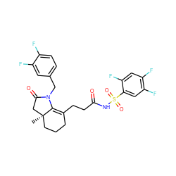 C[C@@]12CCCC(CCC(=O)NS(=O)(=O)c3cc(F)c(F)cc3F)=C1N(Cc1ccc(F)c(F)c1)C(=O)C2 ZINC000049867485