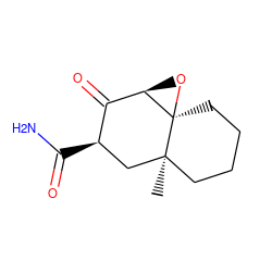 C[C@@]12CCCC[C@]13O[C@@H]3C(=O)[C@H](C(N)=O)C2 ZINC000006491240