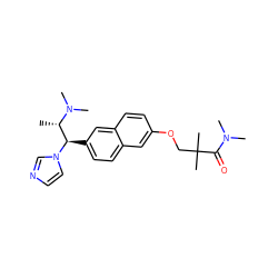 C[C@@H]([C@@H](c1ccc2cc(OCC(C)(C)C(=O)N(C)C)ccc2c1)n1ccnc1)N(C)C ZINC000028331443