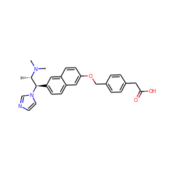 C[C@@H]([C@@H](c1ccc2cc(OCc3ccc(CC(=O)O)cc3)ccc2c1)n1ccnc1)N(C)C ZINC000028335764