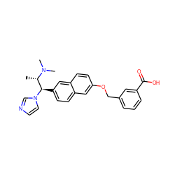 C[C@@H]([C@@H](c1ccc2cc(OCc3cccc(C(=O)O)c3)ccc2c1)n1ccnc1)N(C)C ZINC000028344211