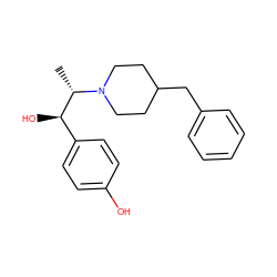 C[C@@H]([C@H](O)c1ccc(O)cc1)N1CCC(Cc2ccccc2)CC1 ZINC000000014669