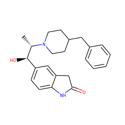 C[C@@H]([C@H](O)c1ccc2c(c1)CC(=O)N2)N1CCC(Cc2ccccc2)CC1 ZINC000028019078