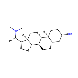 C[C@@H]([C@H]1CC[C@H]2[C@@H]3CC[C@H]4C[C@@H](N)CC[C@]4(C)[C@H]3CC[C@]12C)N(C)C ZINC000006030256
