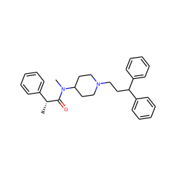 C[C@@H](C(=O)N(C)C1CCN(CCC(c2ccccc2)c2ccccc2)CC1)c1ccccc1 ZINC000028131641