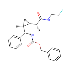 C[C@@H](C(=O)NCCF)[C@H]1C[C@]1(C)[C@H](NC(=O)OCc1ccccc1)c1ccccc1 ZINC000006202054