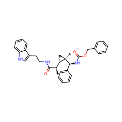 C[C@@H](C(=O)NCCc1c[nH]c2ccccc12)[C@@H]1C[C@@]1(C)[C@@H](NC(=O)OCc1ccccc1)c1ccccc1 ZINC000008829564