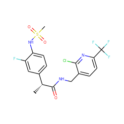 C[C@@H](C(=O)NCc1ccc(C(F)(F)F)nc1Cl)c1ccc(NS(C)(=O)=O)c(F)c1 ZINC000146481999