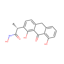 C[C@@H](C(=O)NO)c1ccc2c(c1O)C(=O)c1c(O)cccc1C2 ZINC000013606200