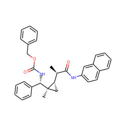 C[C@@H](C(=O)Nc1ccc2ccccc2c1)[C@@H]1C[C@@]1(C)[C@@H](NC(=O)OCc1ccccc1)c1ccccc1 ZINC000013125803