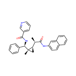 C[C@@H](C(=O)Nc1ccc2ccccc2c1)[C@H]1C[C@]1(C)[C@H](NC(=O)c1cccnc1)c1ccccc1 ZINC000008019209