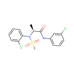 C[C@@H](C(=O)Nc1cccc(Cl)c1)N(c1ccccc1Cl)S(C)(=O)=O ZINC000095560597