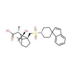 C[C@@H](C(=O)O)[C@@]1(O)C[C@H]2CC[C@]1(CS(=O)(=O)N1CCC3(C=Cc4ccccc43)CC1)C2(C)C ZINC000027309594