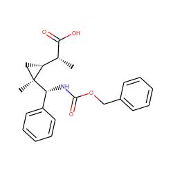 C[C@@H](C(=O)O)[C@H]1C[C@]1(C)[C@H](NC(=O)OCc1ccccc1)c1ccccc1 ZINC000006202057