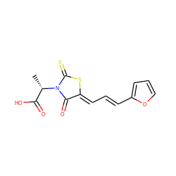 C[C@@H](C(=O)O)N1C(=O)/C(=C/C=C/c2ccco2)SC1=S ZINC000004356960