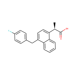 C[C@@H](C(=O)O)c1ccc(Cc2ccc(F)cc2)c2ccccc12 ZINC000026580340