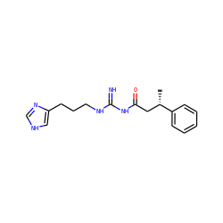 C[C@@H](CC(=O)NC(=N)NCCCc1c[nH]cn1)c1ccccc1 ZINC000040892007