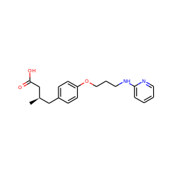 C[C@@H](CC(=O)O)Cc1ccc(OCCCNc2ccccn2)cc1 ZINC000028648064