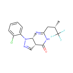 C[C@@H](CC1=N[C@@H]2[C@@H](C=NN2c2ccccc2Cl)C(=O)N1)C(F)(F)F ZINC000101330037